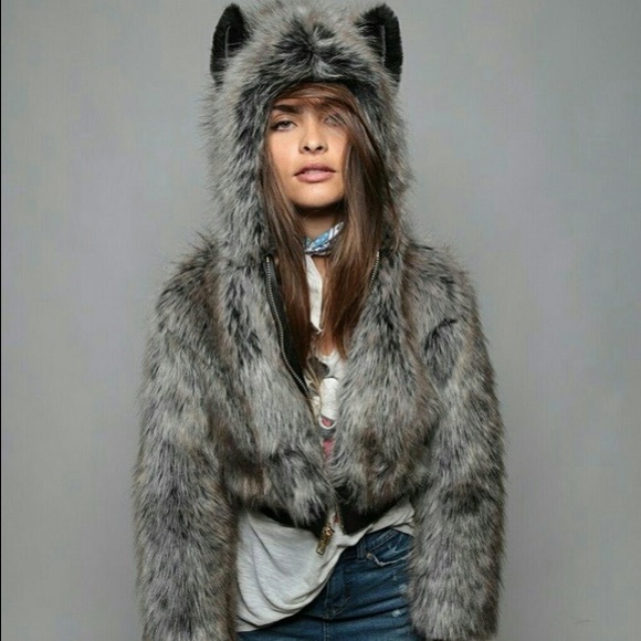SpiritHoods Jackets & Blazers - Grey Wolf Crop Jacket